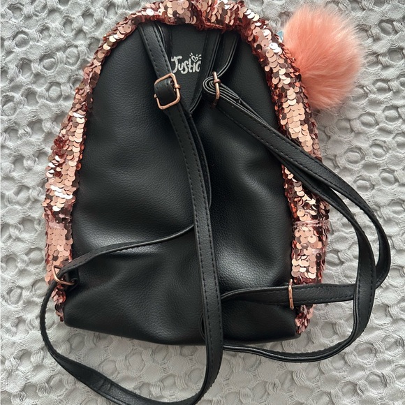 Justice Pink Sequin Unicorn Backpack - Picture 2 of 2